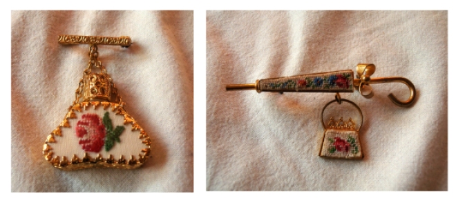 Vintage Tapestry Brooches